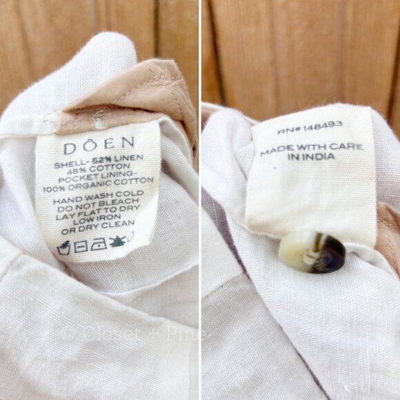 Doen Louvre Pants in Salt Size 2 Linen Cotton Trouser NWT White - Picture 10 of 14